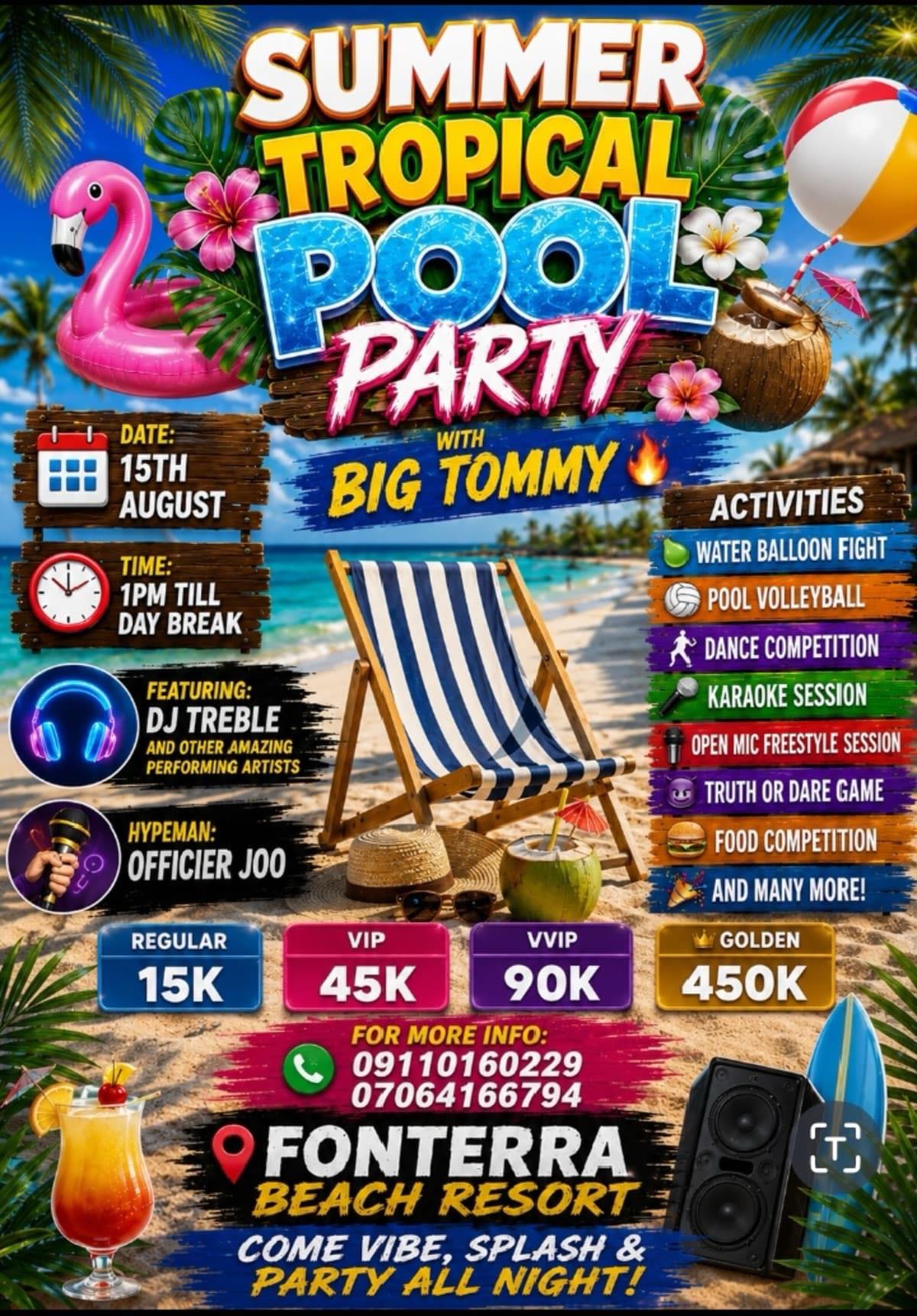 SUMMER TROPICAL POOL PARTY