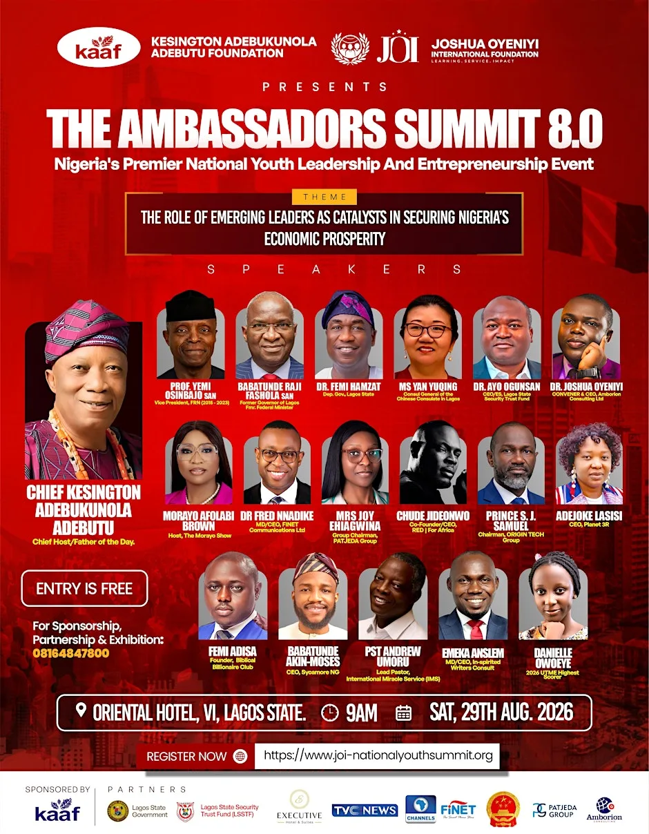 The Ambassadors National Youth Summit (Oriental Hotel, Lekki) - Event in Lekki, Lagos on Jubilq